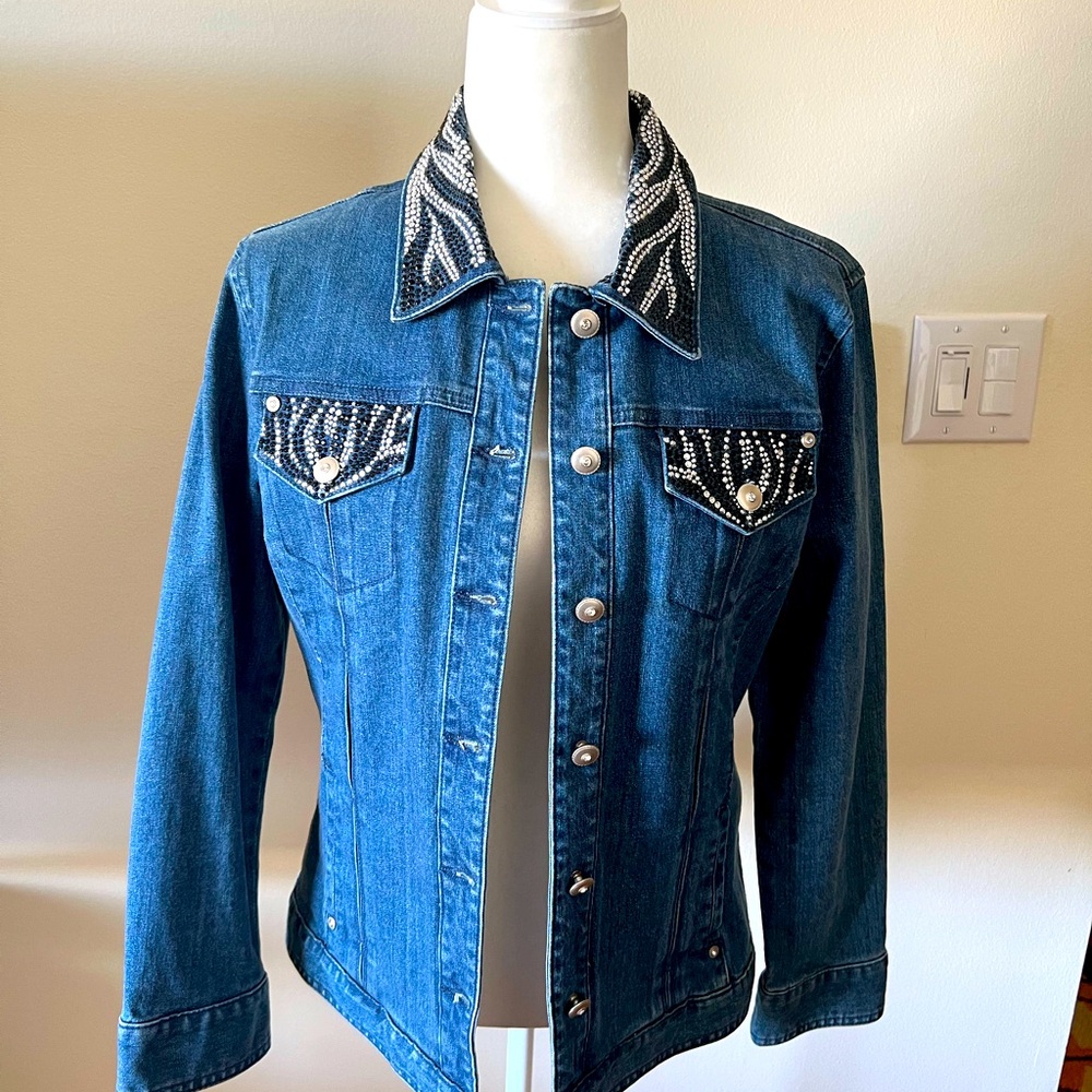Bedazzled Jean Jacket - image 1